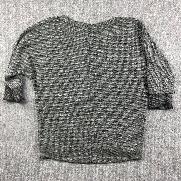 Kut From The Kloth Sweater Women's Small Gray V Neck 3/4 Sleeve High Low Hem - Picture 7 of 8